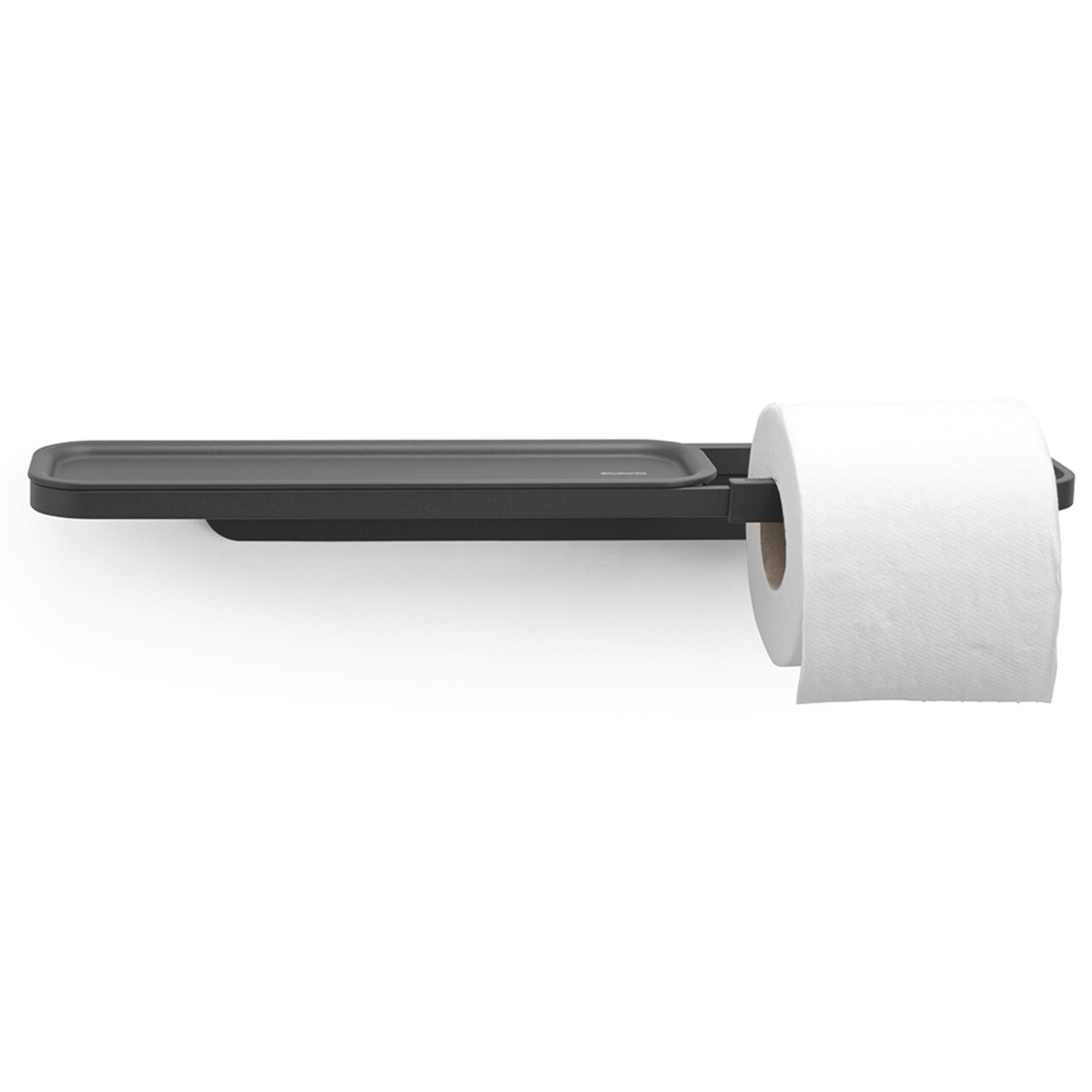 Suport hartie igienica cu raft depozitare, Brabantia, MindSet Infinite Grey, 42x9x4.5 cm, otel, gri - imagine 7